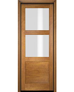 Mahogany 2/3 Lite, 2 Lite  1 Panel Single Door|G302-OG