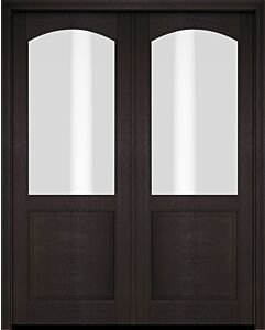 Mahogany Arch Lite, 1/2 Lite 1 Panel Double Door|G5001-AR-OG