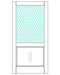 Mahogany 1/2 Lite Contemporary Modern 1 Raised Panel Shaker Single Barn Door|G5001-BARN-RP