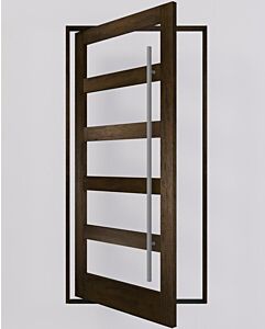 Pentaralux| Mahogany Pentaralux 5 Lite Contemporary Modern Shaker Pivot Door