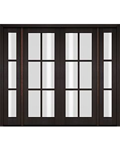Mahogany Full Lite, 6 Lite SDL Double Door, Sidelites|G601-OG