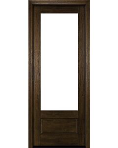 Mahogany 3/4 Lite 1 Panel Modern Farmhouse Shaker Single Door|G7501-SH