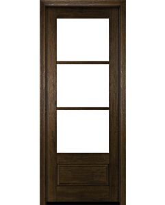 Mahogany 3/4 Lite, 3 Lite SDL 1 Panel Modern Farmhouse Shaker Single Door|G7503-SH