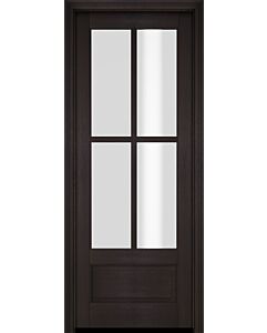 Mahogany 3/4 Lite, 4 Lite SDL 1 Panel Single Door|G7504-OG