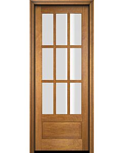 Mahogany 3/4 Lite, 9 Lite SDL 1 Panel Single Door|G7509-OG