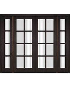 Mahogany Full Lite, 8 Lite SDL Double Door, Sidelites|G801-OG