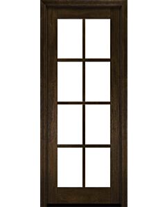 Mahogany Full Lite, 8 Lite SDL Modern Farmhouse Shaker Single Door|G801-SH