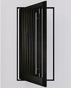 Mahogany Slimlite Designer  Contemporary Modern Shaker Pivot Door|GDV-SLM-SH