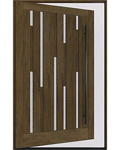 Mahogany Leonid Artistic Lite Designer  Shaker Pivot Door