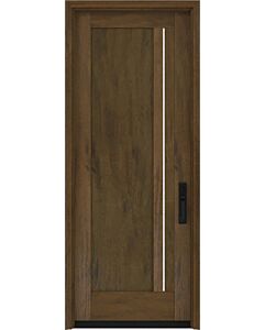 Mahogany Lux Slimlite Razor Lite  Contemporary Modern 1 Panel Shaker Single Door