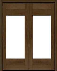 Mahogany Center Lite  Modular Modern Shaker Double Door|MR-11-401-1