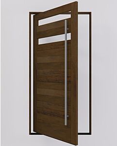 Mahogany 2 Lite  Modular Modern Shaker Pivot Door|MR5G5-202