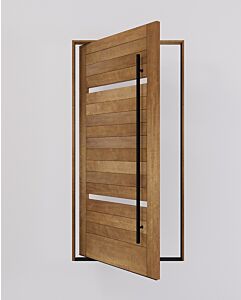 Mahogany Slimlite  Modular Modern Shaker Pivot Door|MR5G5-SLM-201