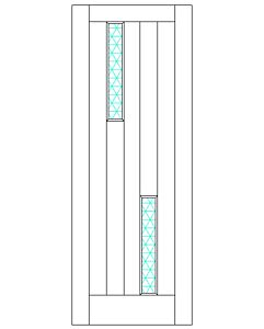 Mahogany Artistic Lite  Modular Modern Shaker Single Door|MRV-53G-5-AS
