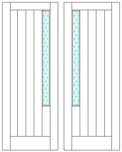 Mahogany Artistic Lite  Modular Modern Shaker Double Door|MRV-53G-2-SH