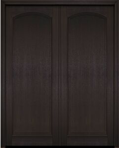 Mahogany Arch Panel, 1 Panel Solid Double Door|P101-S-AR-OG