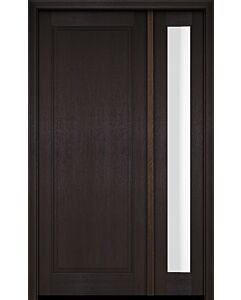 Mahogany 1 Panel Solid Single Door, Sidelite|P101-S-OG