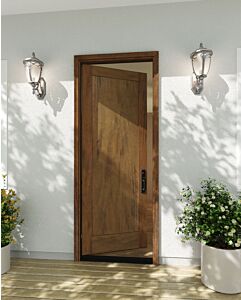 Mahogany Modern 1 Panel Shaker Solid Single Door|P101-SH-SH