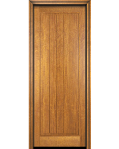 Mahogany 1 Panel V-Grooved Solid Single Door|P101-V-OG