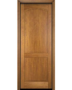 Mahogany Arch Panel, 2 Panel Solid Single Door|P201-S-AR-OG