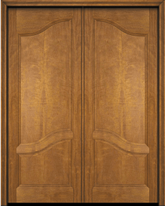 Mahogany 2 Panel Solid Double Door|P2302-S-ARP-OG