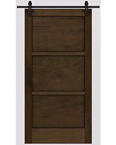 Mahogany Contemporary Modern 3 Panel Shaker Single Barn Door|P301-W-BARN