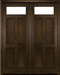Mahogany Top View 4 Panel Double Door|P401-P