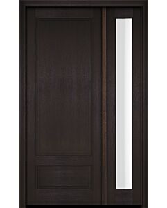 Mahogany 2 Panel Solid Single Door, Sidelite|P7501-S-OG
