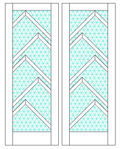 Mahogany Ras-11 Full Lite, Artistic Lite Designer SDL Shaker Double Door