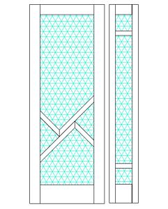 Mahogany Ras-5 Full Lite, Artistic Lite Designer SDL Shaker Single Door, Sidelite