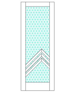 Mahogany Ras-1 Full Lite, Artistic Lite Designer SDL Shaker Single Door