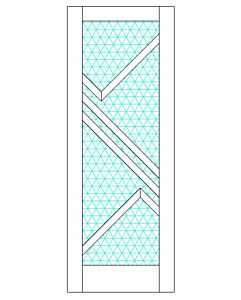 Mahogany Ras-12 Full Lite, Artistic Lite Designer SDL Shaker Single Door