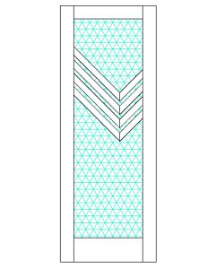 Mahogany Ras-2 Full Lite, Artistic Lite Designer SDL Shaker Single Door