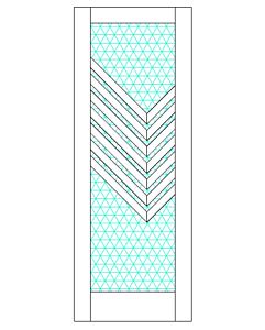 Mahogany Ras-3 Full Lite, Artistic Lite Designer SDL Shaker Single Door