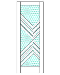 Mahogany Ras-4 Full Lite, Artistic Lite Designer SDL Shaker Single Door