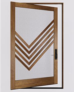 RAS-2| Mahogany RAS-2 Stylish Multi Lite SDL Designer Shaker Pivot Door