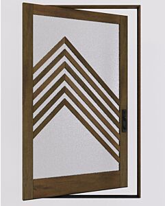 RAS-3| Mahogany RAS-3 Stylish Multi Lite SDL Designer Shaker Pivot Door