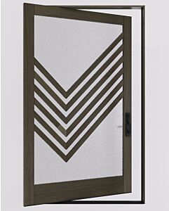 RAS-4| Mahogany RAS-4 Stylish Multi Lite SDL Designer Shaker Pivot Door