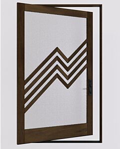 RAS-5| Mahogany RAS-5 Stylish Multi Lite SDL Designer Shaker Pivot Door