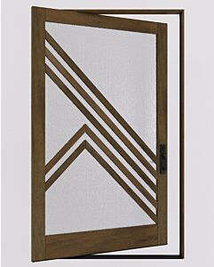 RAS-6 | Mahogany RAS-6 Stylish Multi Lite SDL Designer Shaker Pivot Door