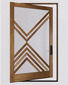 RAS-7 | Mahogany RAS-7 Stylish Multi Lite SDL Designer Shaker Pivot Door