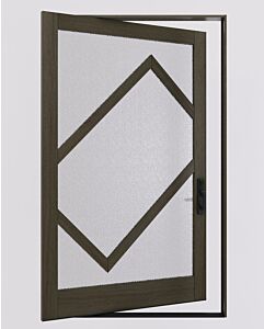 RAS-9 | Mahogany RAS-9 Stylish Multi Lite SDL Designer Shaker Pivot Door