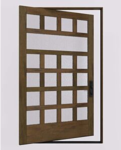 RAVAL| Mahogany Raval Stylish Multi Lite SDL Contemporary Modern Shaker Pivot Door