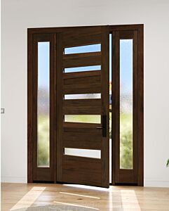 Serenade Artistic Lite Shaker Contemporary Modern Single Door, Sidelites