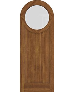 Mahogany Circle Round Top Top View 1 Panel Single Door|GC101-RT-OG