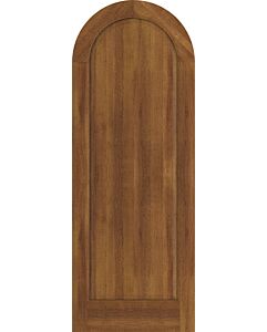 Mahogany Round Top Full Flat 1 Panel Solid Single Door|P101-R-OG