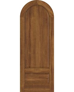 Mahogany Round Top 3/4 Round 2 Panel Solid Single Door|P7501-R-OG