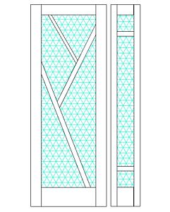 Mahogany Tree-2 Full Lite, Artistic Lite Designer SDL Shaker Single Door, Sidelite