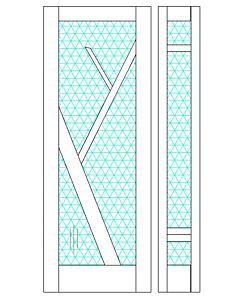 Mahogany Tree-4 Full Lite, Artistic Lite Designer SDL Shaker Single Door, Sidelite