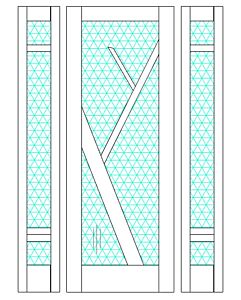 Mahogany Tree-4 Full Lite, Artistic Lite Designer SDL Shaker Single Door, Sidelites